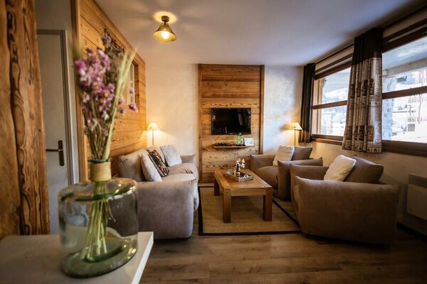 Ruim appartement voor 8 in Valloire, vlakbij de gondellift - thumbnail 5