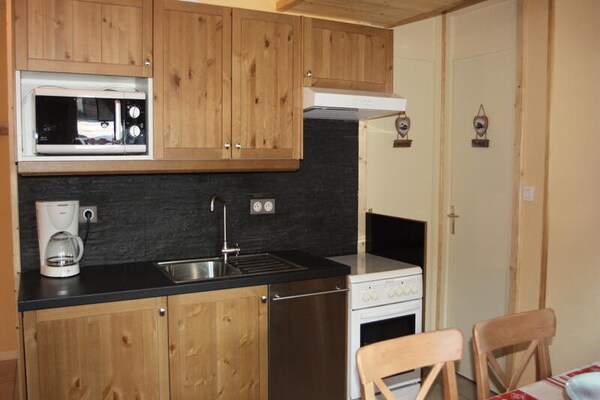 Knus appartement in Valloire, vlakbij de piste en het dorpshart - thumbnail 6
