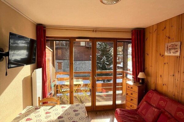 Knusse studio op 400m van de piste in Valloire, met balkon op het zuiden - thumbnail 4
