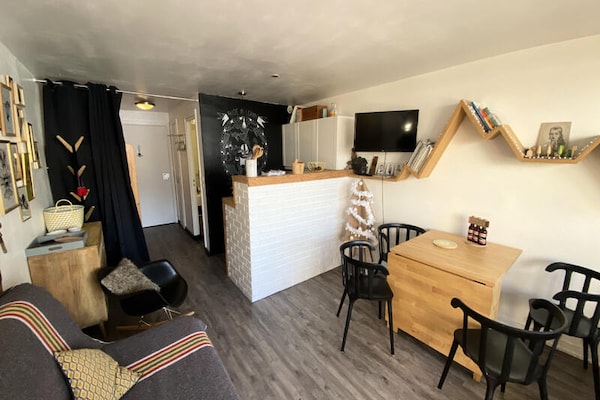 Knusse studio voor 4 personen in Le Lioran, direct aan de piste - thumbnail 1
