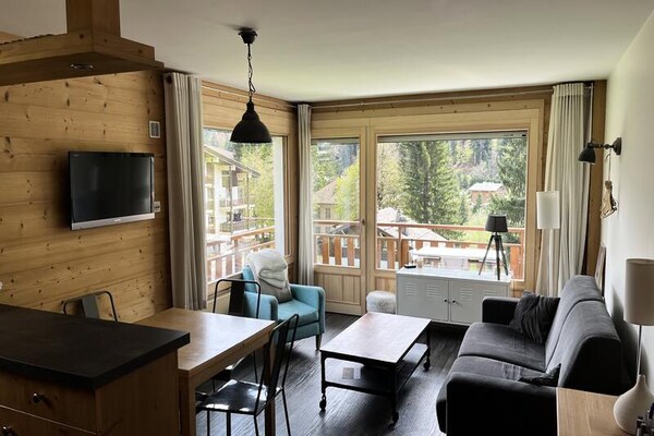 Knus appartement voor 5 in Grand-Bornand, vlakbij het dorp en de pistes - thumbnail 1