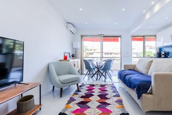 Chic appartement in Cannes met terras, op 5 minuten lopen van de Croisette - thumbnail 3