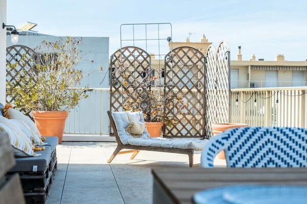 Rooftop appartement in Cannes met dakterras, op 2 minuten van het strand - thumbnail 6