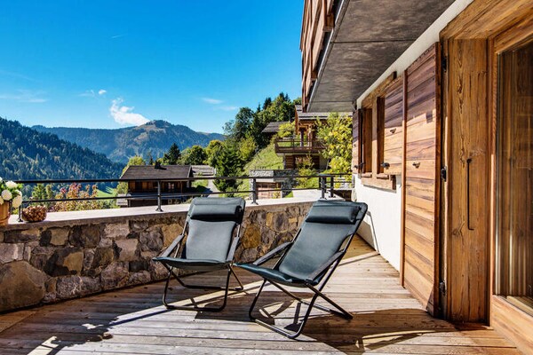 Luxe chalet voor 9 personen met panoramisch uitzicht en privéspa in La Clusaz - thumbnail 4