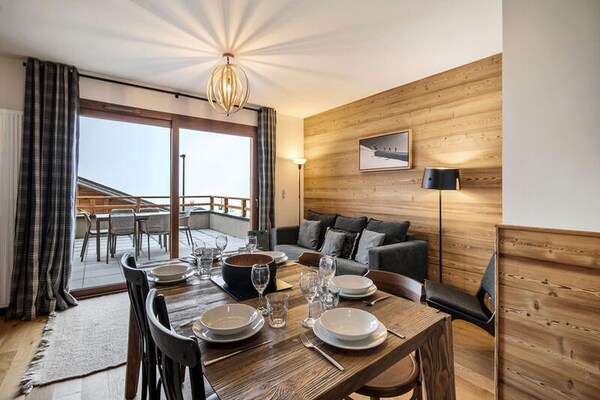 Résidence L'Altarena: Alpenappartement met Mont Blanc-uizicht in Hauteluce - thumbnail 2