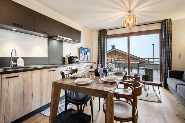 Résidence L'Altarena: Alpenappartement met Mont Blanc-uizicht in Hauteluce - thumbnail 4