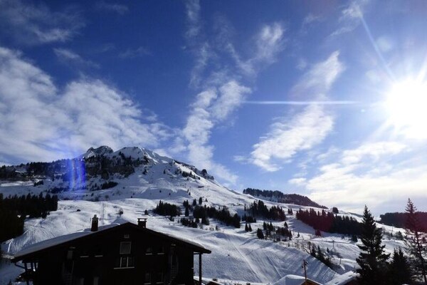 Knus appartement voor 6 personen met uitzicht op de Alpen in Le Grand Bornand - thumbnail 5