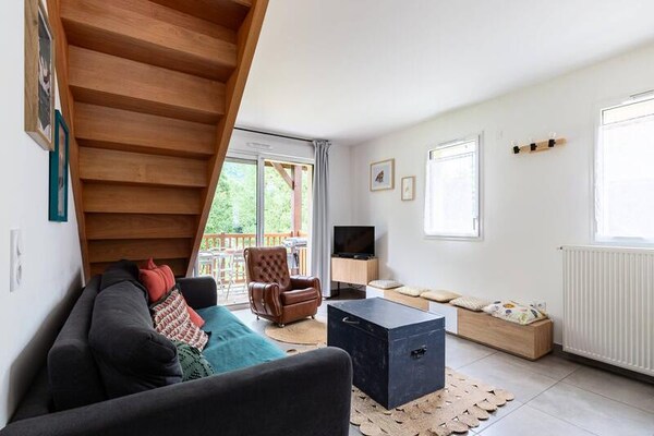 Duplex voor 11 personen in Loudenvielle, 50m van de SkyVall-gondellift - thumbnail 2