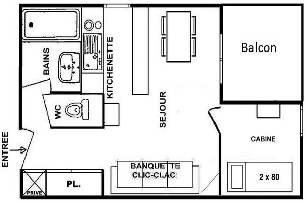 Charmant studio-appartement in hartje Les Saisies, ideaal voor 4 personen - thumbnail 3