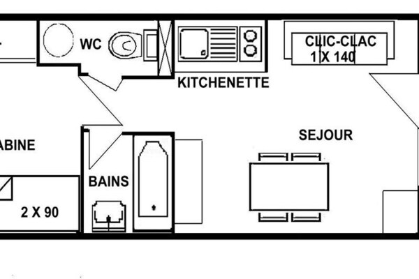 Studio met balkon en uitzicht op het Beaufortainmassief in Hauteluce - thumbnail 2