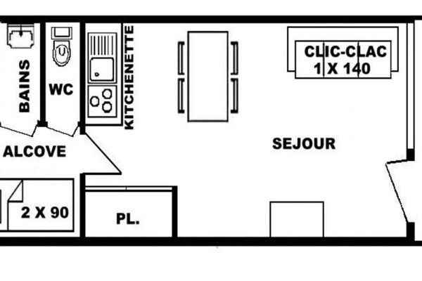 Knus studio-appartement in Hauteluce met zuidelijk balkon en uitzicht op Mont Bisanne - thumbnail 3