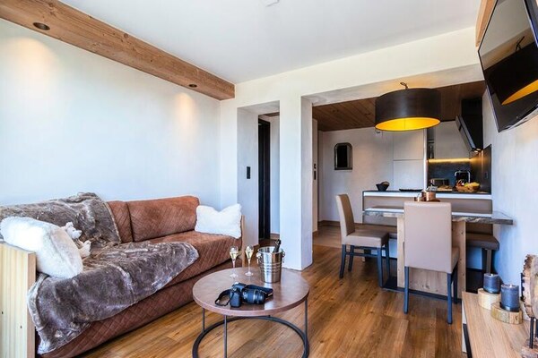 Alpenappartement met wellness & uitzicht op Mont Bisanne, nabij piste - thumbnail 1