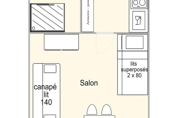 Zonnig studio-appartement met panoramisch uitzicht op Mont Bisanne in Les Saisies - thumbnail 3