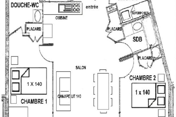Ruim appartement voor 8 personen met balkon en toegang tot binnenzwembad - thumbnail 4
