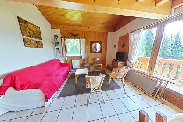 Riant appartement 8p met panoramisch uitzicht op Les Saisies - thumbnail 1