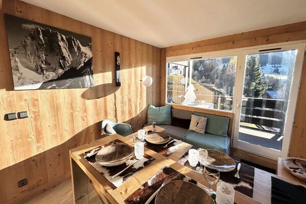 Knus appartement op hoogte met panoramisch uitzicht op Megève - thumbnail 6