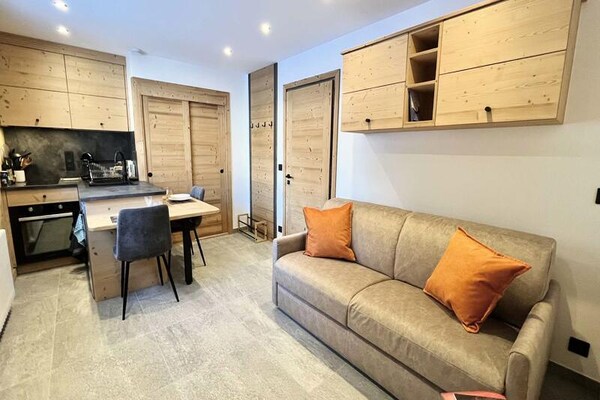 Gezellig studio-appartement in hartje Megève met eigen parkeerplaats - thumbnail 4
