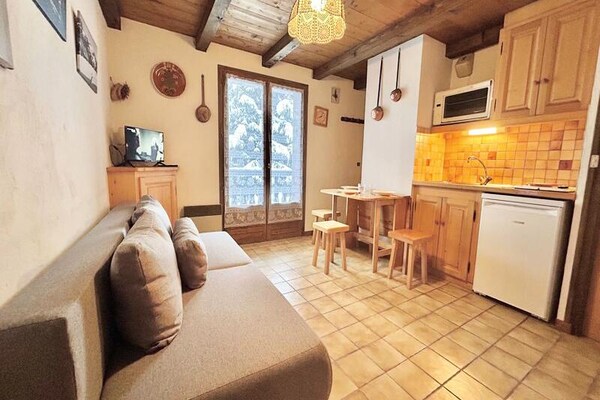 Knusse studio op 100m van de piste in Crest-Voland, met balkon - thumbnail 1