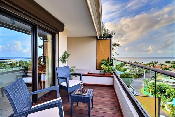 Mahana Suite: Panoramisch appartement met zee- en bergzicht in Papeete - thumbnail 4