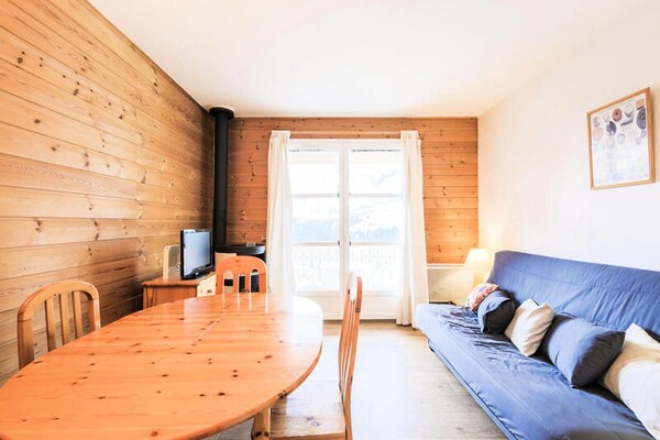 Panoramisch appartement in houten chalet op 1800m hoogte in Flaine - thumbnail 3