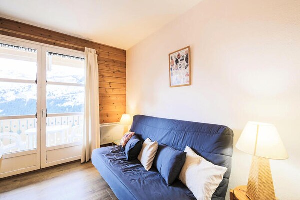 Panoramisch appartement in houten chalet op 1800m hoogte in Flaine - thumbnail 6
