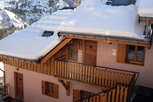 Rustiek appartement in Serroz met balkon, op 1,4 km van Valloire - thumbnail 2