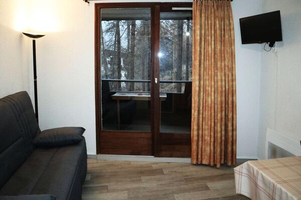 Knusse studio voor 4 met balkon en Alpenzicht nabij de liften in Les Orres - thumbnail 4