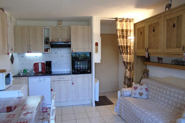 Résidence Cheval Blanc: Gezellig appartement in Valfréjus, 200m van de piste - thumbnail 1