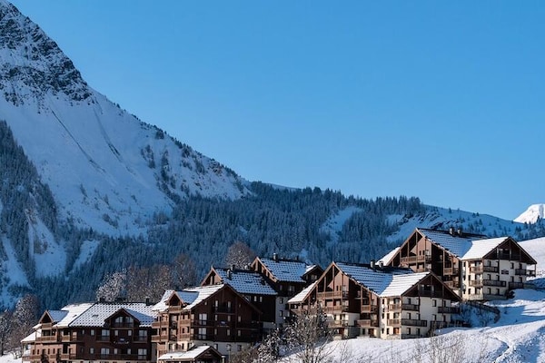 Appartement 6p in Le Corbier, 50m van de piste met zwembad en sauna - thumbnail 4