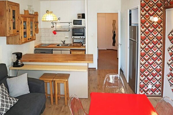 Knus appartement op de piste in Les Orres met balkon en uitzicht - thumbnail 5
