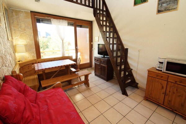 Duplexappartement op de piste in Venosc met balkon en gletsjerzicht - thumbnail 3