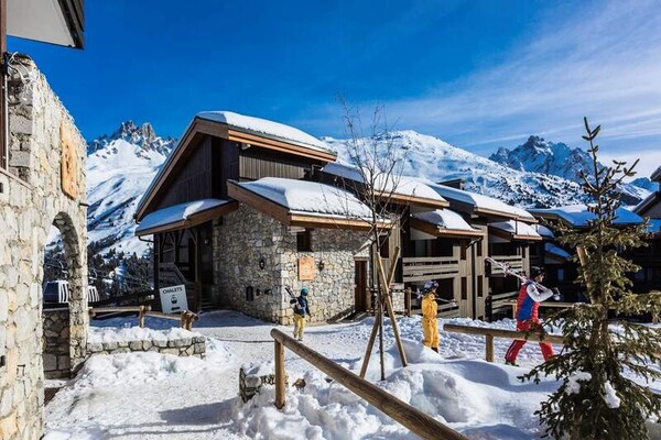 Duplex voor 9 personen in Méribel Mottaret, direct aan de piste van Les Trois Vallées - thumbnail 4