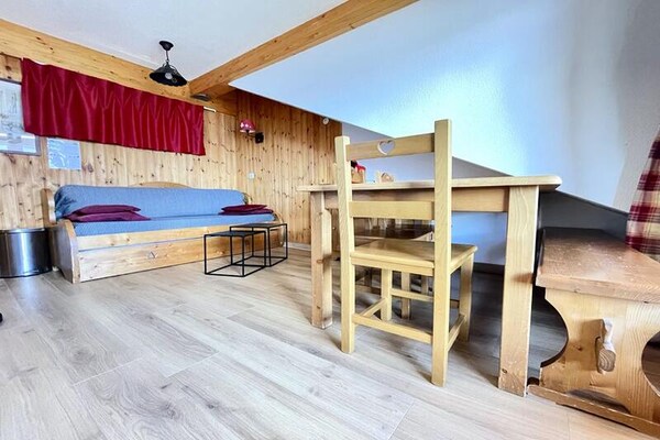 Knus appartement voor 6 aan de piste in Puy Saint Vincent 1800 - thumbnail 2