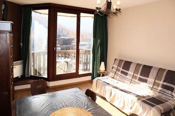 Studio Les Cembros: Ski-in/ski-out op 6e verdieping met zonnig balkon in Les Orres - thumbnail 4