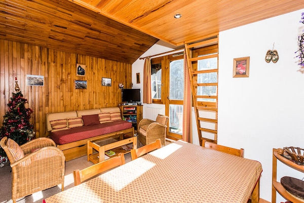 Knus appartement op 2 minuten van de piste in Montchavin, La Plagne - thumbnail 6