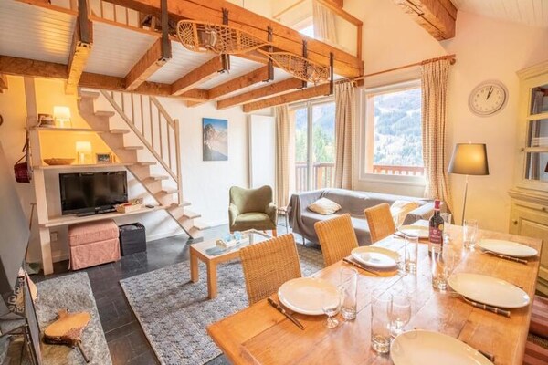 Duplex voor 6 personen in Méribel met uitzicht op de Alpen, vlakbij de piste - thumbnail 5