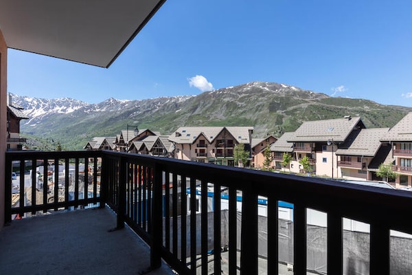 Appartement Valmeinier 1800 met directe piste, zwembad en zuidbalkon - thumbnail 6