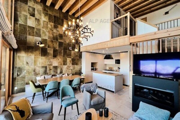 Luxe duplex appartement met Mont Blanc-uitzicht in La Plagne, 200m van de piste - thumbnail 1