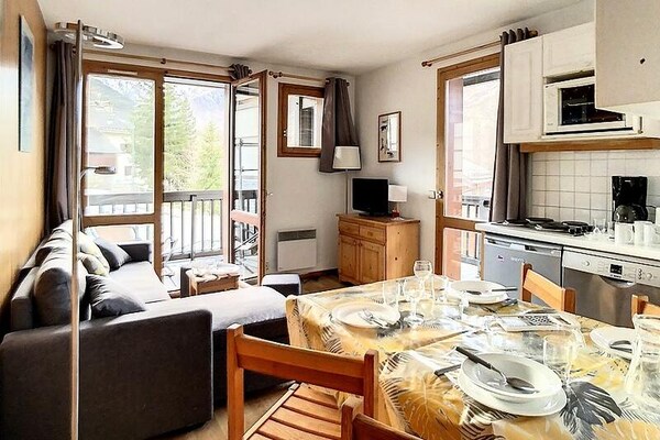 Knus appartement in het dorpshart van Les Belleville, vlakbij de skilift - thumbnail 3