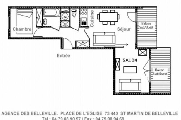 Knus appartement op 2 minuten van de gondel in Saint-Martin-de-Belleville - thumbnail 5