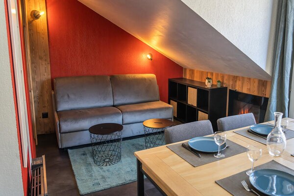Knus appartement voor 6 op de piste in Les Orres 1800 - thumbnail 4
