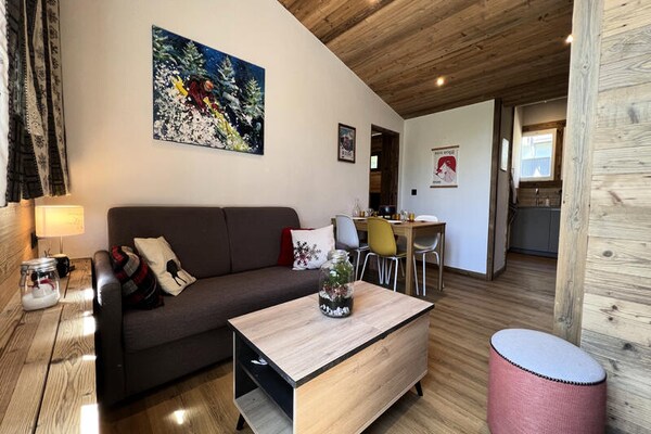 Duplex appartement in La Clusaz met panoramisch uitzicht op de Aravis - thumbnail 2