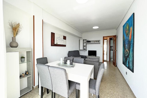 Appartement aan zee in Canet d'En Berenguer met panoramisch uitzicht op 20 meter van strand - thumbnail 5