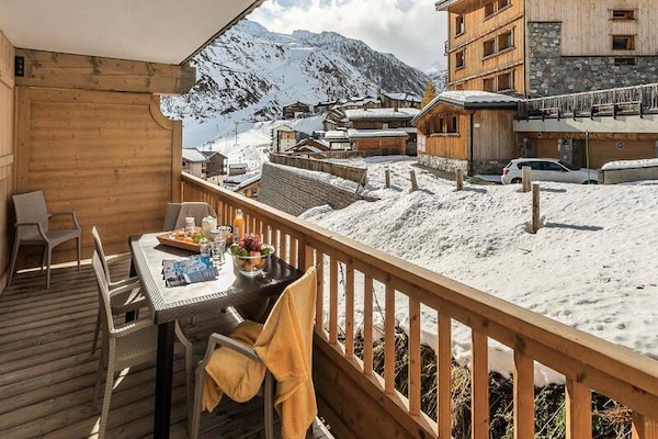Comfortabel 6-persoons appartement in Tignes Le Lac, 50m van de piste - thumbnail 1