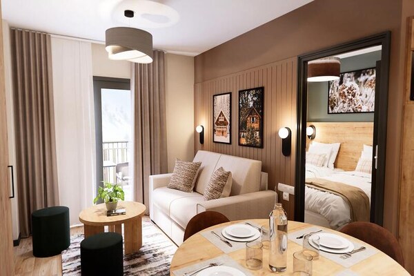 Appartement aan de piste in Vars met balkon, 4 personen - thumbnail 2