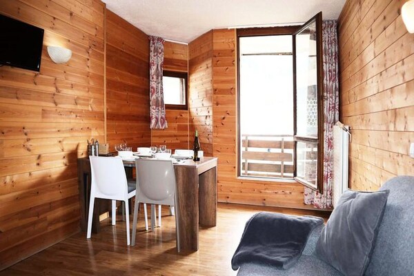 Studio op de piste in Les Orres 1650 met zuidbalkon voor 4 personen - thumbnail 3