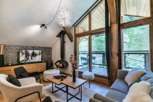 Luxueus 80m² appartement in Courchevel Moriond met ski-in/ski-out toegang - thumbnail 1