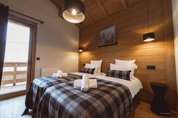 Ruim appartement voor 6 met zwembad, spa & uitzicht op de Mont Blanc - thumbnail 2