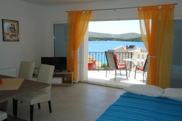 Adria View Jasenovo A1: Appartement op 100m van zee in Žaborić - thumbnail 1