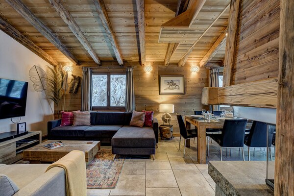 Luxe wellnesschalet Capricorne met Mont Blanc-uitzicht aan de golfbaan - thumbnail 6